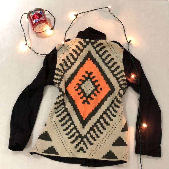 mine Jackets & Blazers - Aztec Sweater Military Jacket